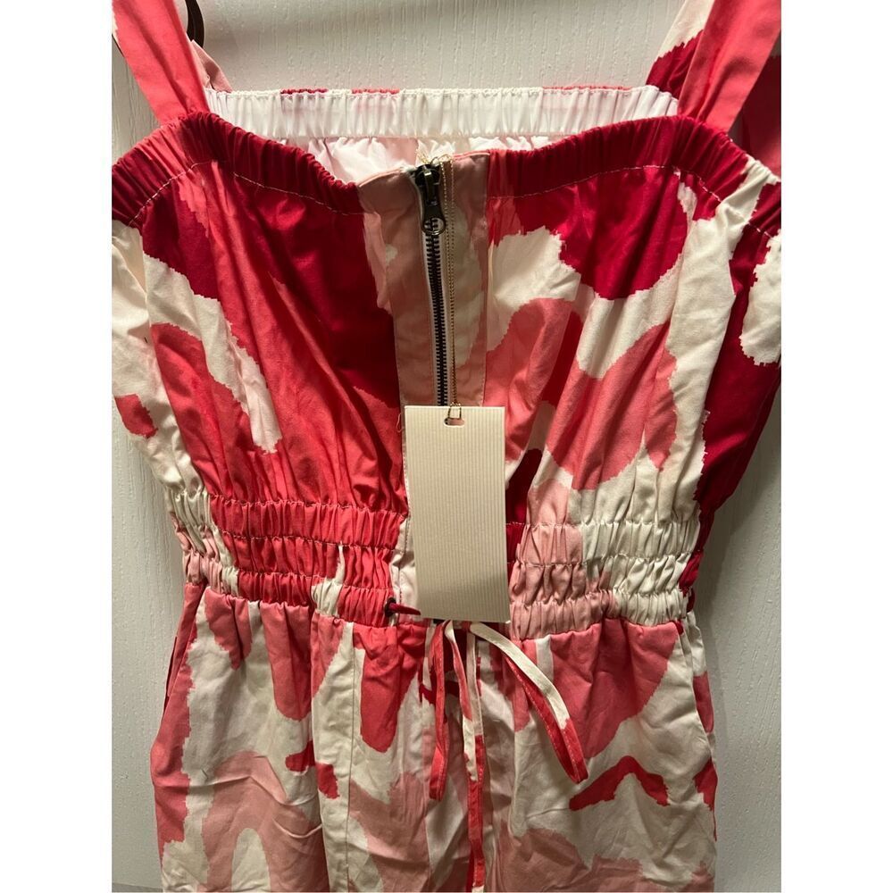 Ceibon Multiple pink abstract jumpsuit with cargo pockets. Size S - Picture 5 of 7